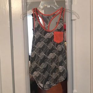 Nollie Gray and Orange Patterned Tank